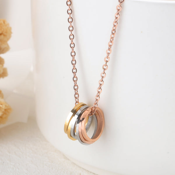 Women's Fashion Colorful Ring Pendant Necklace-Womens Pendant Necklace-SunnyHouse Jewelry