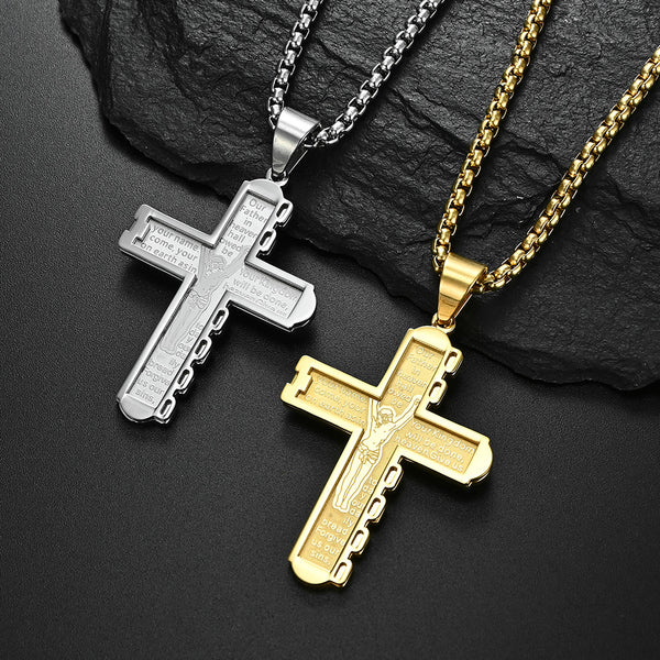 Men's Fashion Cross Pendant Necklace-Mens Pendant Necklace-SunnyHouse Jewelry