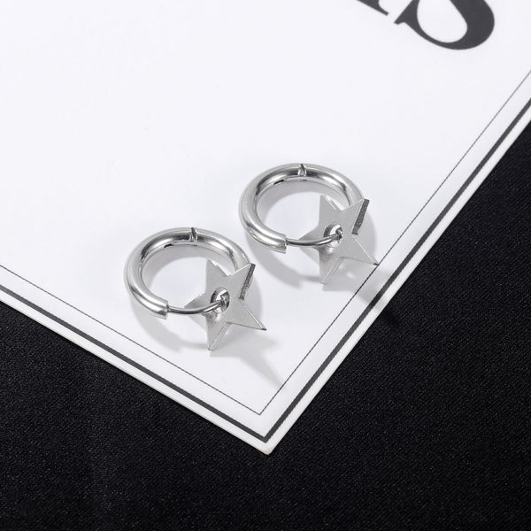 Women's Fashion Star Hoop Earrings-Womens Earrings-SunnyHouse Jewelry