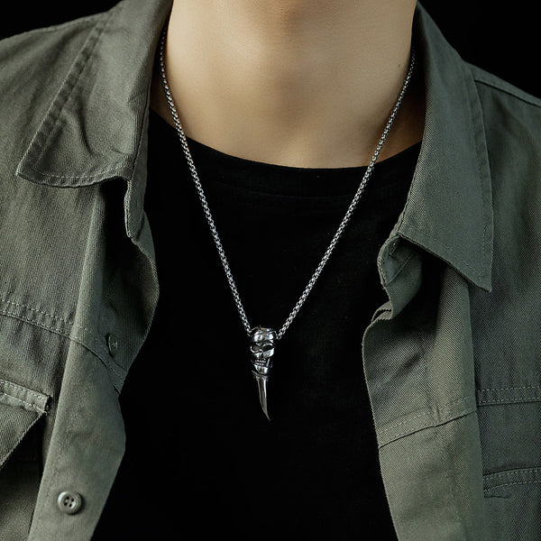 Men's Fashion Skull Teeth Pendant Necklace-Mens Pendant Necklace-SunnyHouse Jewelry