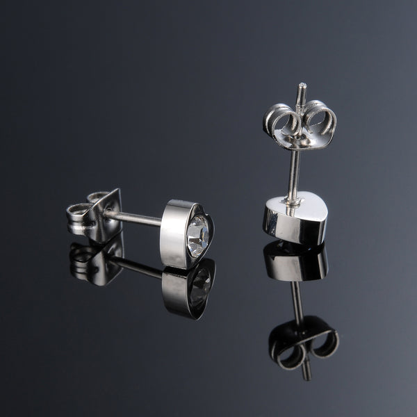 Women's Fashion Diamond Cute Heart Earrings-Womens Earrings-SunnyHouse Jewelry