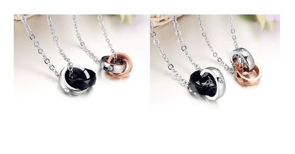 His & Hers Matching Set Forever Love Ring Couple Necklace Couple Jewelry Set-Couple Necklace-SunnyHouse Jewelry