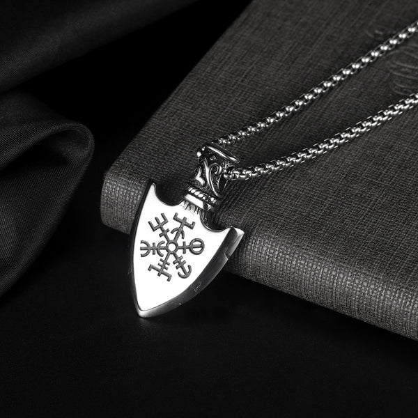 Men's Fashion Hip Hop Shield Pendant Necklace-Mens Pendant Necklace-SunnyHouse Jewelry
