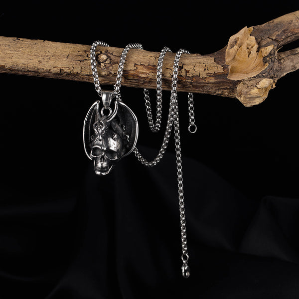 Men's Fashion Skull Spider Pendant Necklace-Mens Pendant Necklace-SunnyHouse Jewelry