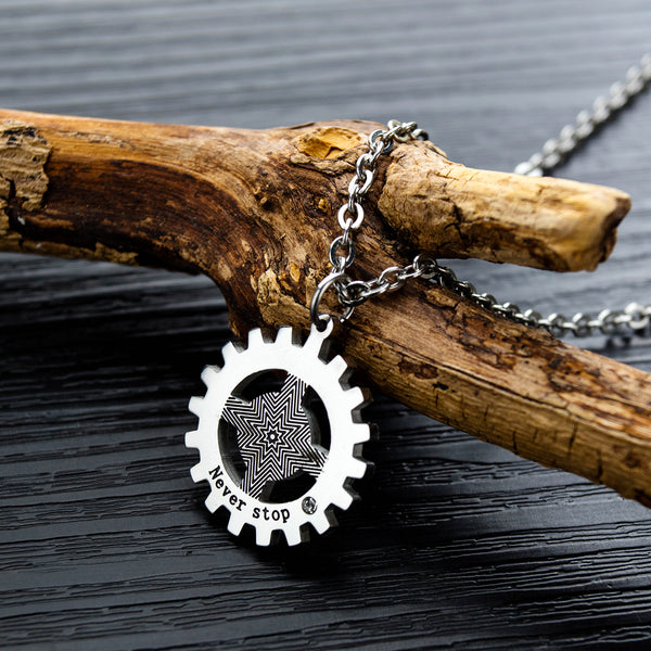 His & Hers Matching Set Love Never Stop Tag Pendant Necklace Couple Jewelry Set-Couple Necklace-SunnyHouse Jewelry