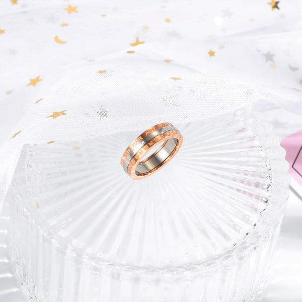 Women's Fashion Rose Gold Month ID Ring-Womens Ring-SunnyHouse Jewelry