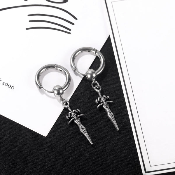 Women's Fashion Hip Hop Sword Earrings-Womens Earrings-SunnyHouse Jewelry
