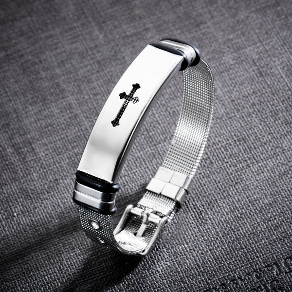 Men's Fashion Holy Cross Bracelet-Mens Bracelet-SunnyHouse Jewelry