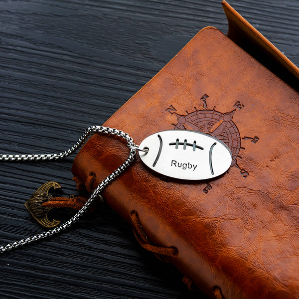 Men's Fashion Rugby Pendant Necklace-Mens Pendant Necklace-SunnyHouse Jewelry