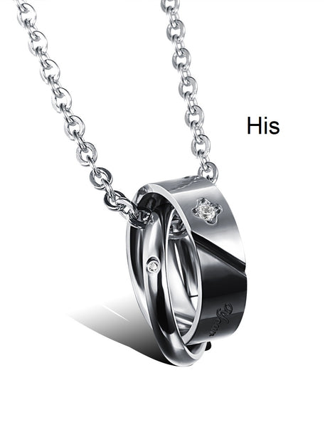 His & Hers Matching Set Your Smile Makes Me Happy Couple Necklace Couple Jewelry Set-Couple Necklace-SunnyHouse Jewelry