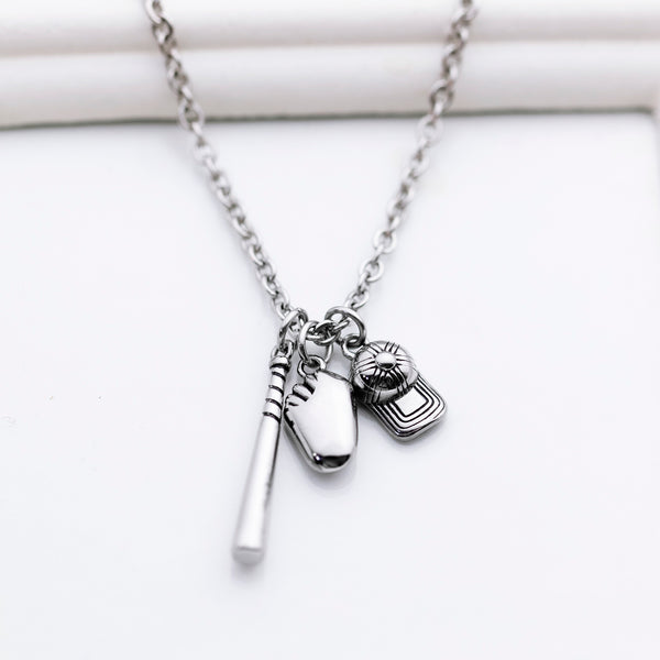 Men's Fashion Baseball Style Pendant Necklace-Mens Pendant Necklace-SunnyHouse Jewelry
