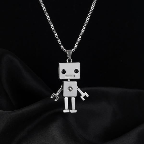 Men's Fashion Cube Robot Pendant Necklace-Mens Pendant Necklace-SunnyHouse Jewelry