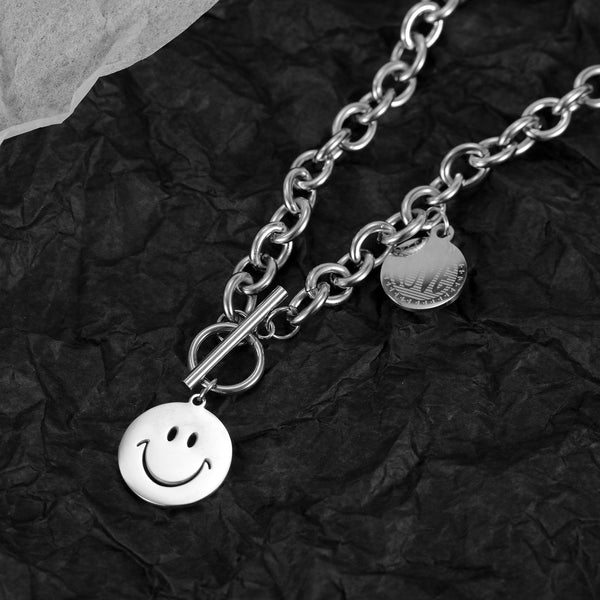 Women's Fashion Smile Pendant Necklace-Womens Pendant Necklace-SunnyHouse Jewelry