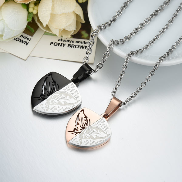 His & Hers Matching Set Couple Butterfly Style Couple Necklace Couple Jewelry Set-Couple Necklace-SunnyHouse Jewelry