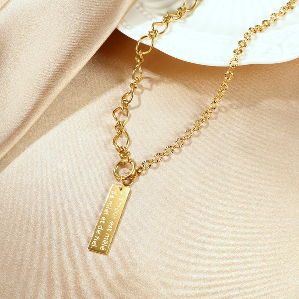 Women's Fashion Simple Tag Pendant Necklace-Womens Pendant Necklace-SunnyHouse Jewelry