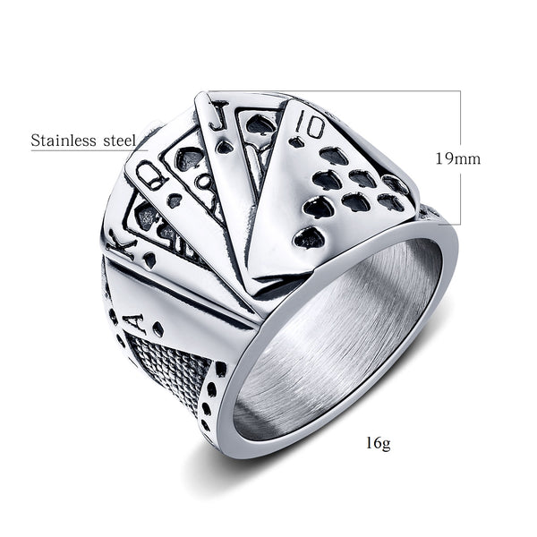 Men's Fashion Poker Winner Ring-Mens Ring-SunnyHouse Jewelry