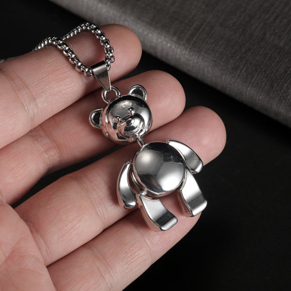 Men's Fashion Hip Hop Bear Pendant Necklace-Mens Pendant Necklace-SunnyHouse Jewelry
