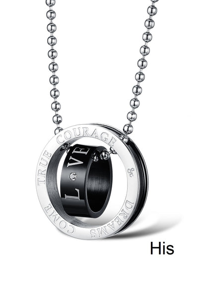 His & Hers Matching Set Dreams Come True Couple Necklace Couple Jewelry Set-Couple Necklace-SunnyHouse Jewelry