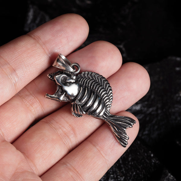 Men's Fashion Piranha Pendant Necklace-Mens Pendant Necklace-SunnyHouse Jewelry