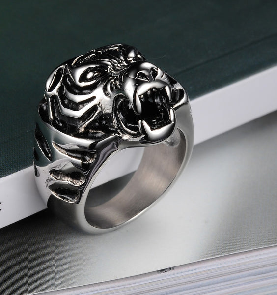 Men's Fashion Tiger Hip Hop Ring-Mens Ring-SunnyHouse Jewelry
