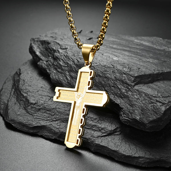 Men's Fashion Cross Pendant Necklace-Mens Pendant Necklace-SunnyHouse Jewelry
