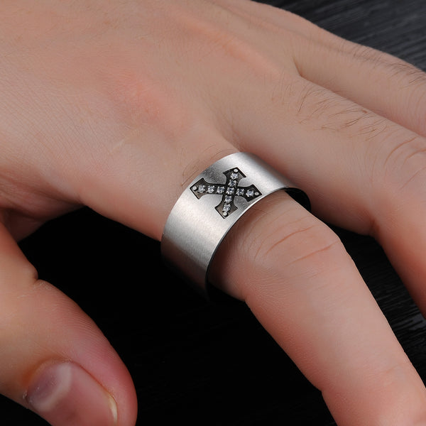 Men's Fashion Cross Ring-Mens Ring-SunnyHouse Jewelry