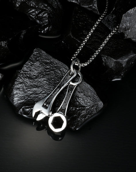 Men's Fashion wrench Pendant Necklace-Mens Pendant Necklace-SunnyHouse Jewelry