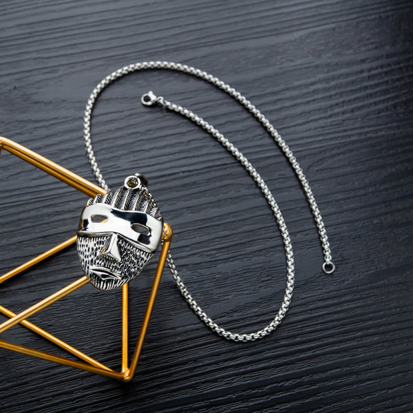 Men's Fashion Ninja Face Pendant Necklace-Mens Pendant Necklace-SunnyHouse Jewelry