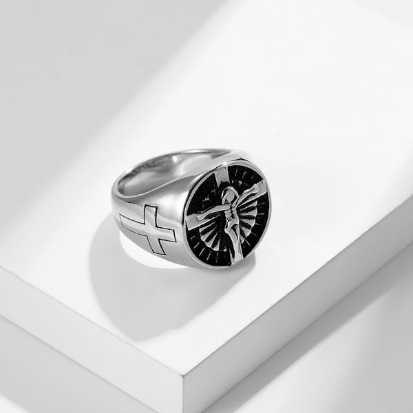 Men's Fashion Hip Hop, Cross Ring-Mens Ring-SunnyHouse Jewelry