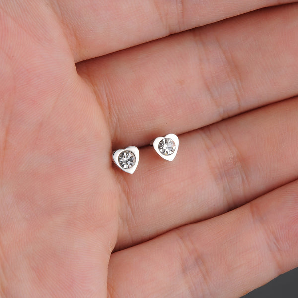 Women's Fashion Diamond Cute Heart Earrings-Womens Earrings-SunnyHouse Jewelry
