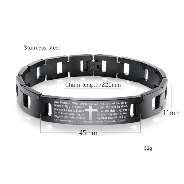 Men's Fashion God Cross Bracelet-Mens Bracelet-SunnyHouse Jewelry