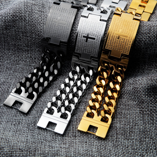 Men's Fashion Cross Bracelet-Mens Bracelet-SunnyHouse Jewelry