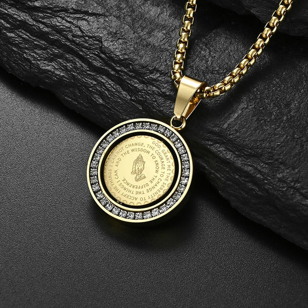 Men's Fashion Victory Applaud Pendant Necklace-Mens Pendant Necklace-SunnyHouse Jewelry