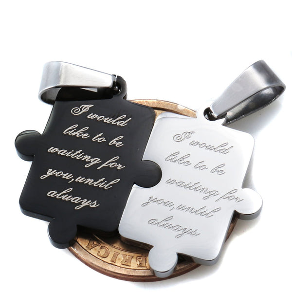 His & Hers Matching Set Be Waiting for You Couple Necklace Couple Jewelry Set-Couple Necklace-SunnyHouse Jewelry