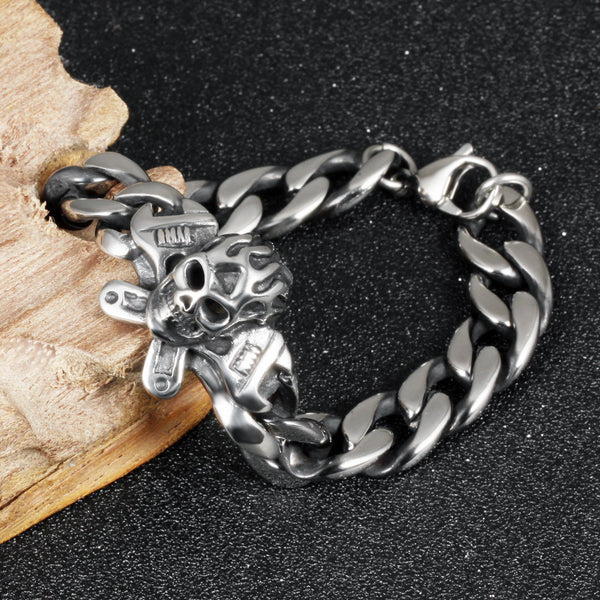 Men's Fashion Skull Hip Hop Bracelet-Mens Bracelet-SunnyHouse Jewelry