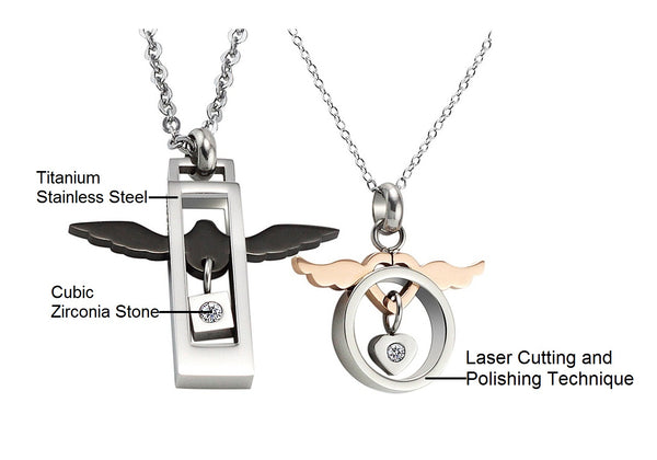 His & Hers Matching Set Let's Fly Together Couple Necklace Couple Jewelry Set-Couple Necklace-SunnyHouse Jewelry