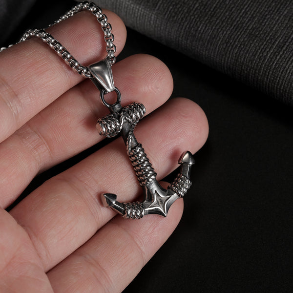 Men's Fashion Ancient Anchor Pendant Necklace-Mens Pendant Necklace-SunnyHouse Jewelry