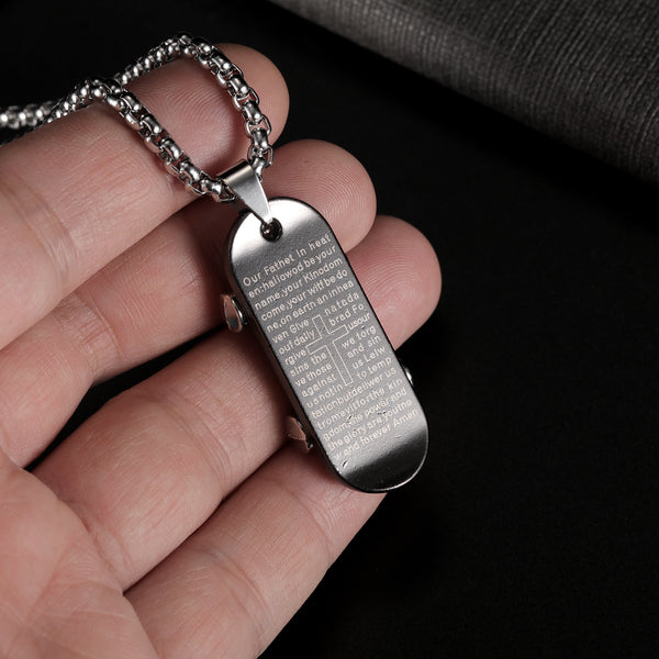 Men's Fashion Skateboard Pendant Necklace-Mens Pendant Necklace-SunnyHouse Jewelry