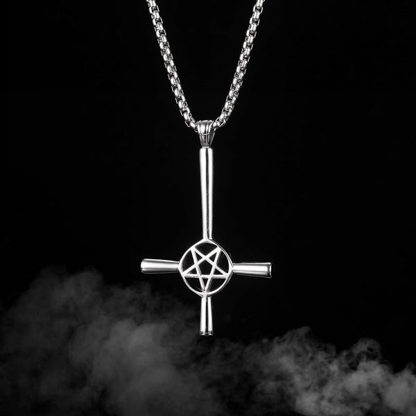 Men's Fashion Star Cross Hip Hop Pendant Necklace-Mens Pendant Necklace-SunnyHouse Jewelry