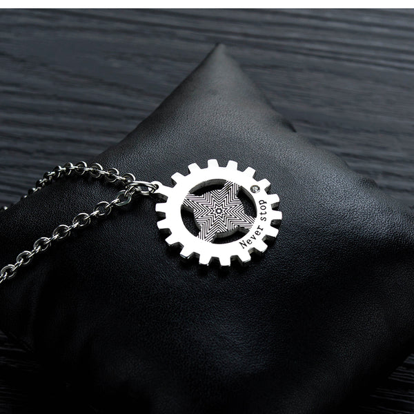 His & Hers Matching Set Love Never Stop Tag Pendant Necklace Couple Jewelry Set-Couple Necklace-SunnyHouse Jewelry