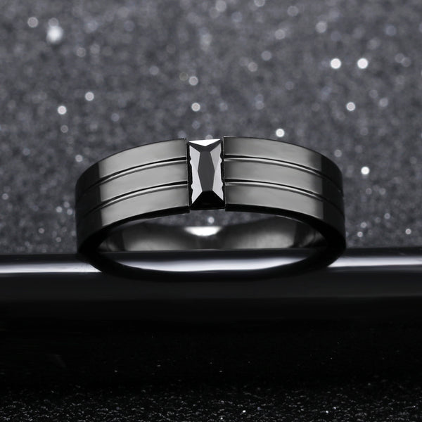 Men's Fashion Black Ring-Mens Ring-SunnyHouse Jewelry