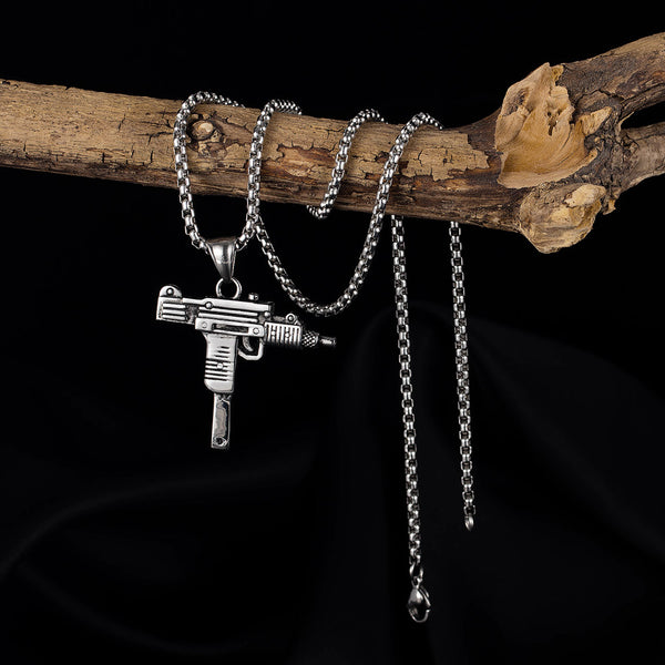Men's Fashion Hip Hop Submachine Gun Pendant Necklace-Mens Pendant Necklace-SunnyHouse Jewelry