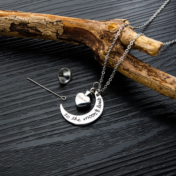 Men's Fashion I Love You to the Moon and Back Pendant Necklace-Mens Pendant Necklace-SunnyHouse Jewelry