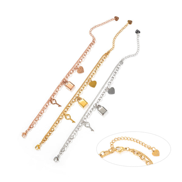 Women's Fashion Smiling Lock Bracelet-Womens Bracelet-SunnyHouse Jewelry