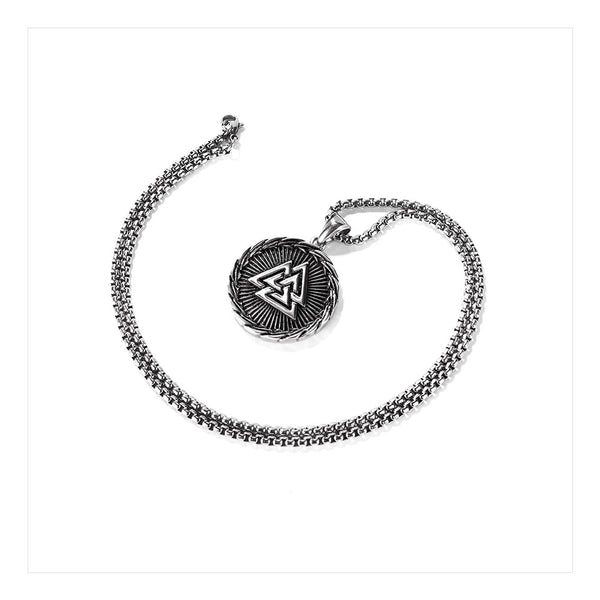 Men's Fashion Viking Pirate Triangle Hip Hop Pendant Necklace-Mens Pendant Necklace-SunnyHouse Jewelry