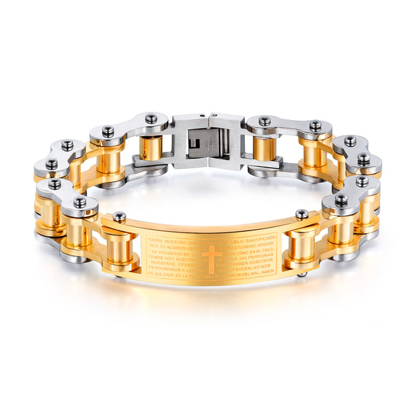 Men's Fashion Harley Bike Cross Bracelet-Mens Bracelet-SunnyHouse Jewelry