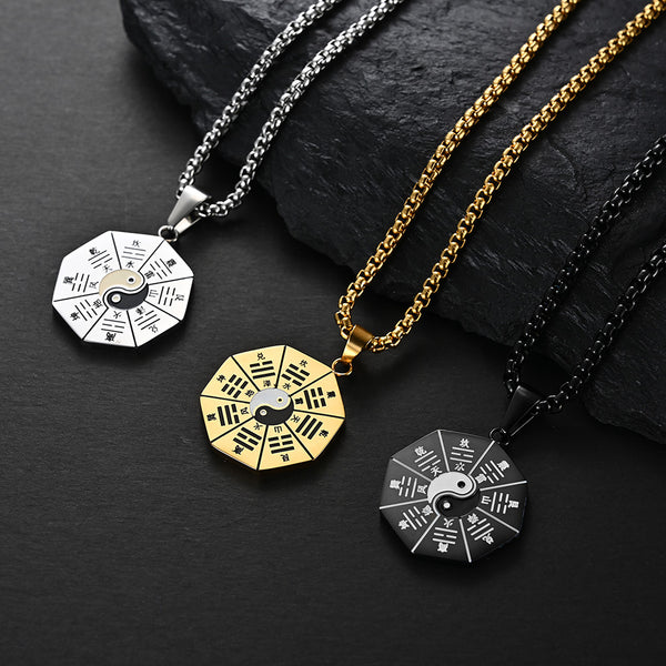 Men's Fashion Bagua Yinyang Pendant Necklace-Mens Pendant Necklace-SunnyHouse Jewelry