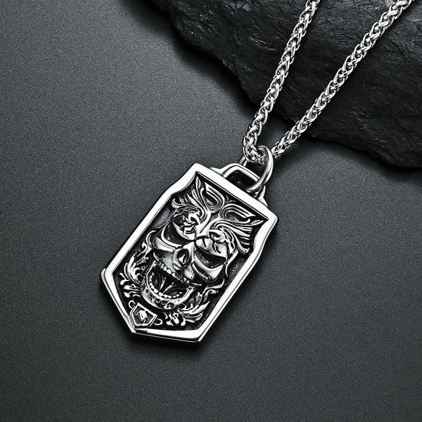 Men's Fashion Men's Gothic Fan Pendant Necklace-Mens Pendant Necklace-SunnyHouse Jewelry