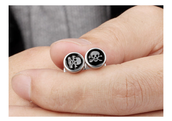 Women's Fashion Skull Hip Hop Earrings-Womens Earrings-SunnyHouse Jewelry