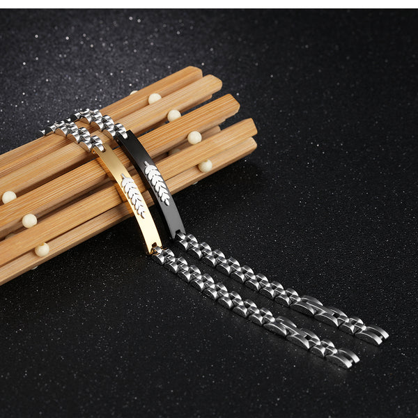 Men's Fashion Leaf Bracelet-Mens Bracelet-SunnyHouse Jewelry
